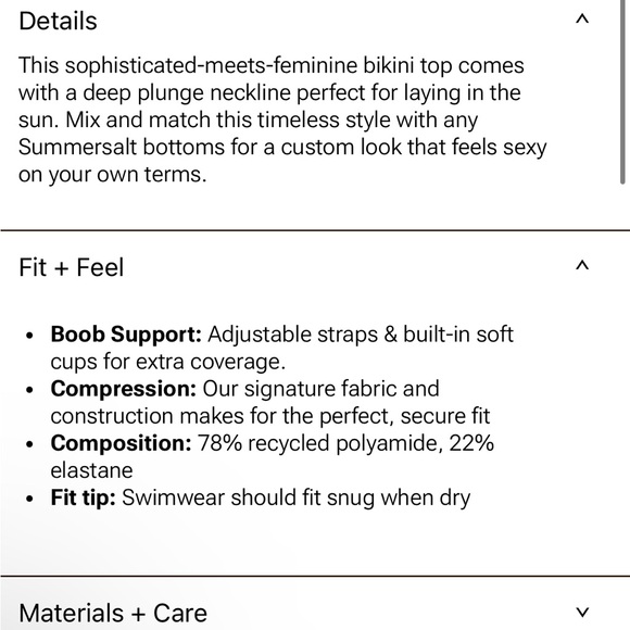 Summersalt The Plunge Bikini Top 6 - Picture 3 of 8